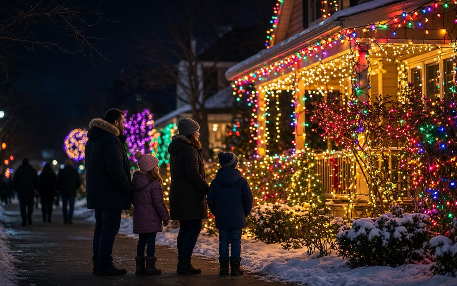 Chicago holiday lights group outing