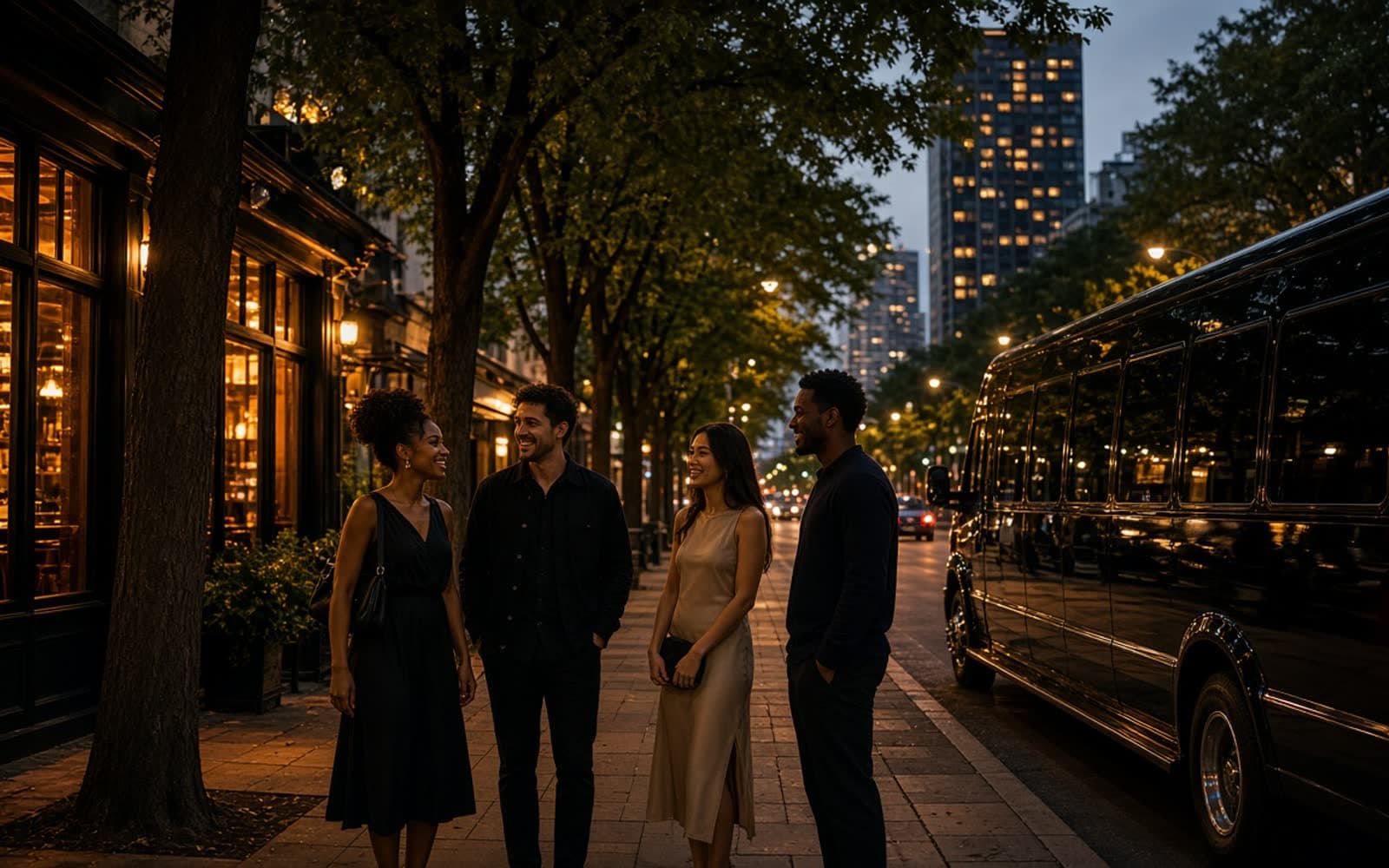 Logan Square group transportation in Chicago
