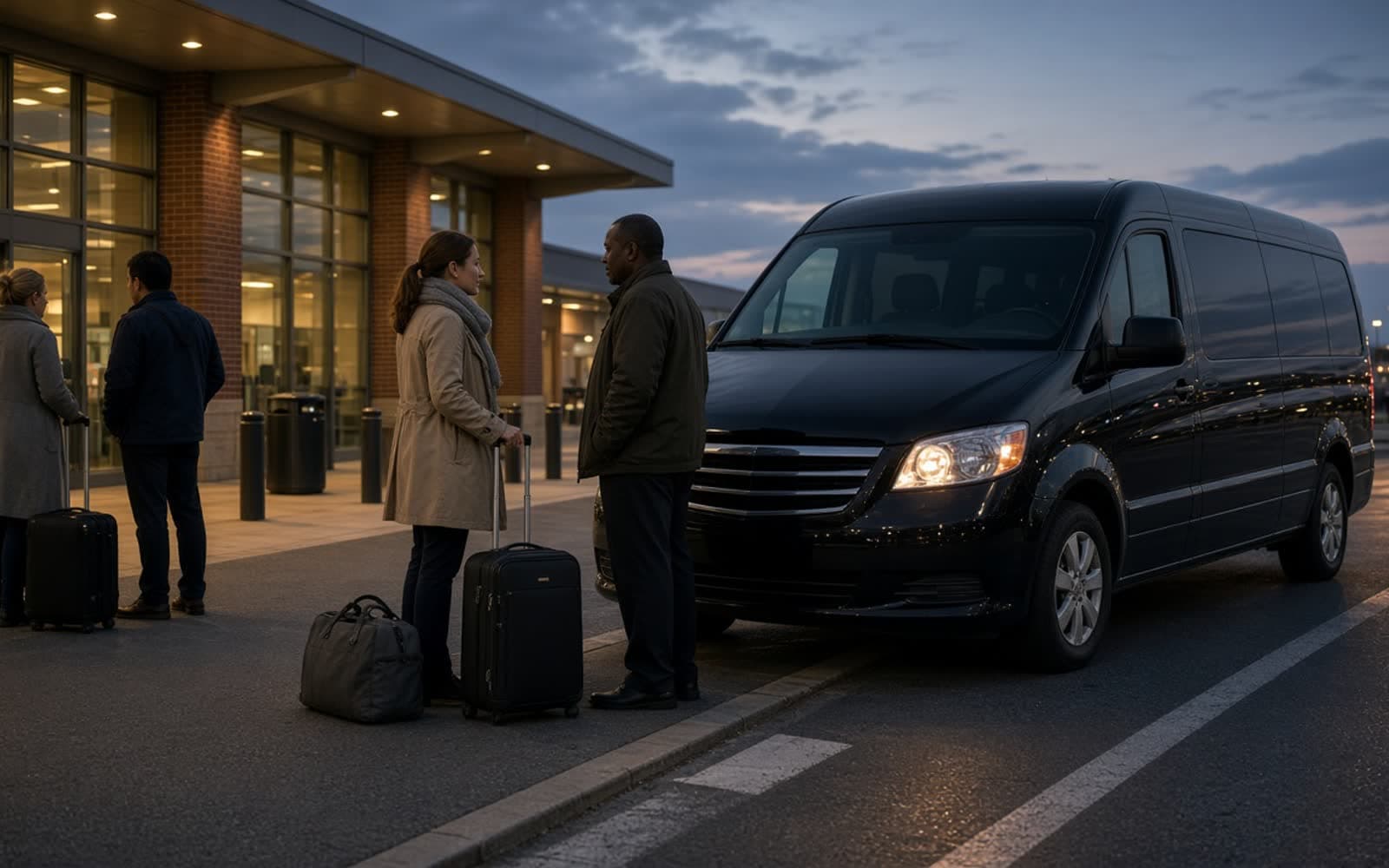 Midway Airport party bus experience in Chicago