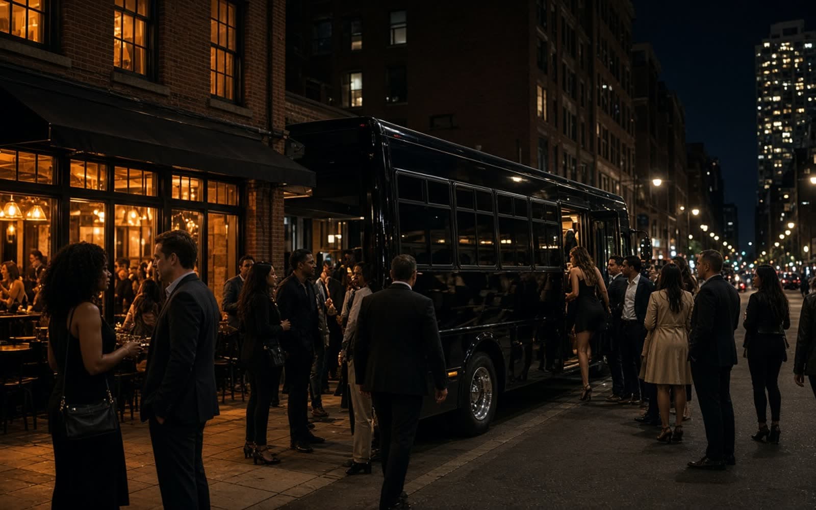 River North party bus experience in Chicago