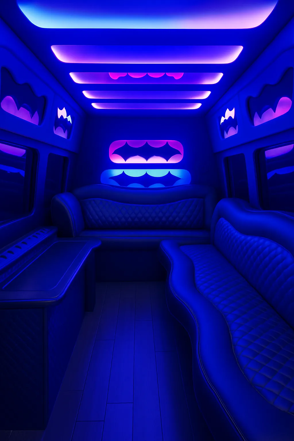 10 Passenger Limo Sprinter - interior view