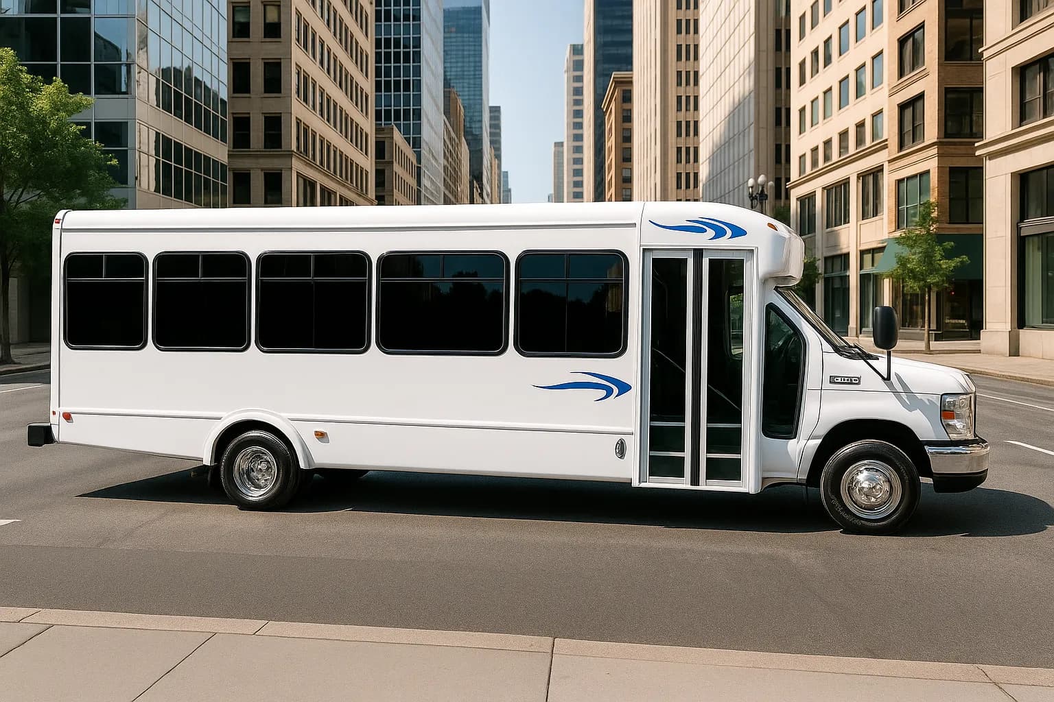 18 Passenger Coach Bus - exterior view