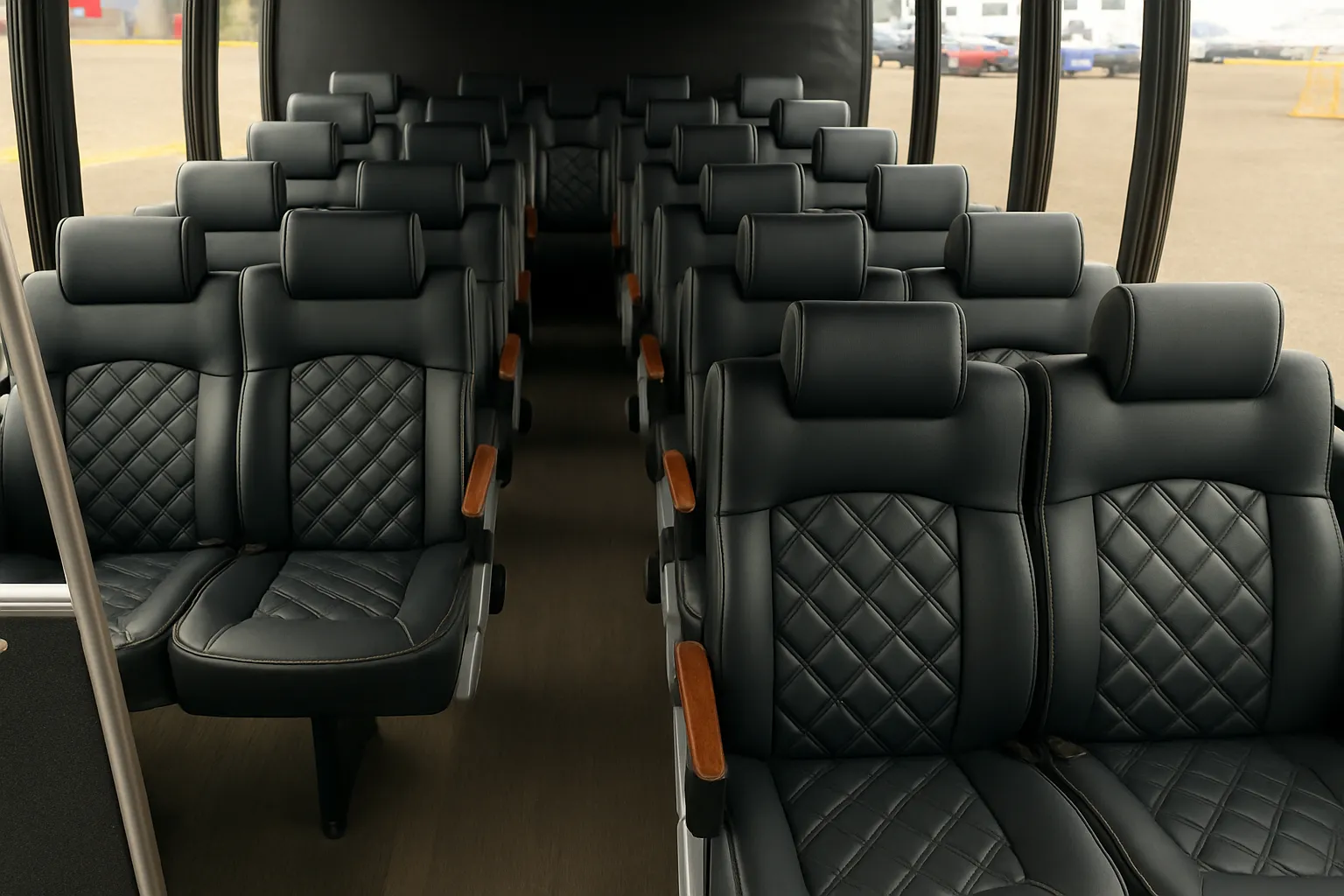 20 Passenger Coach Bus - interior view