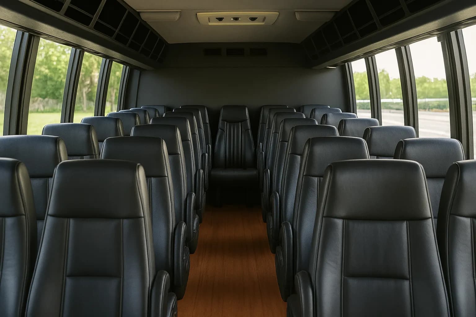 26 Passenger Coach Bus - interior view