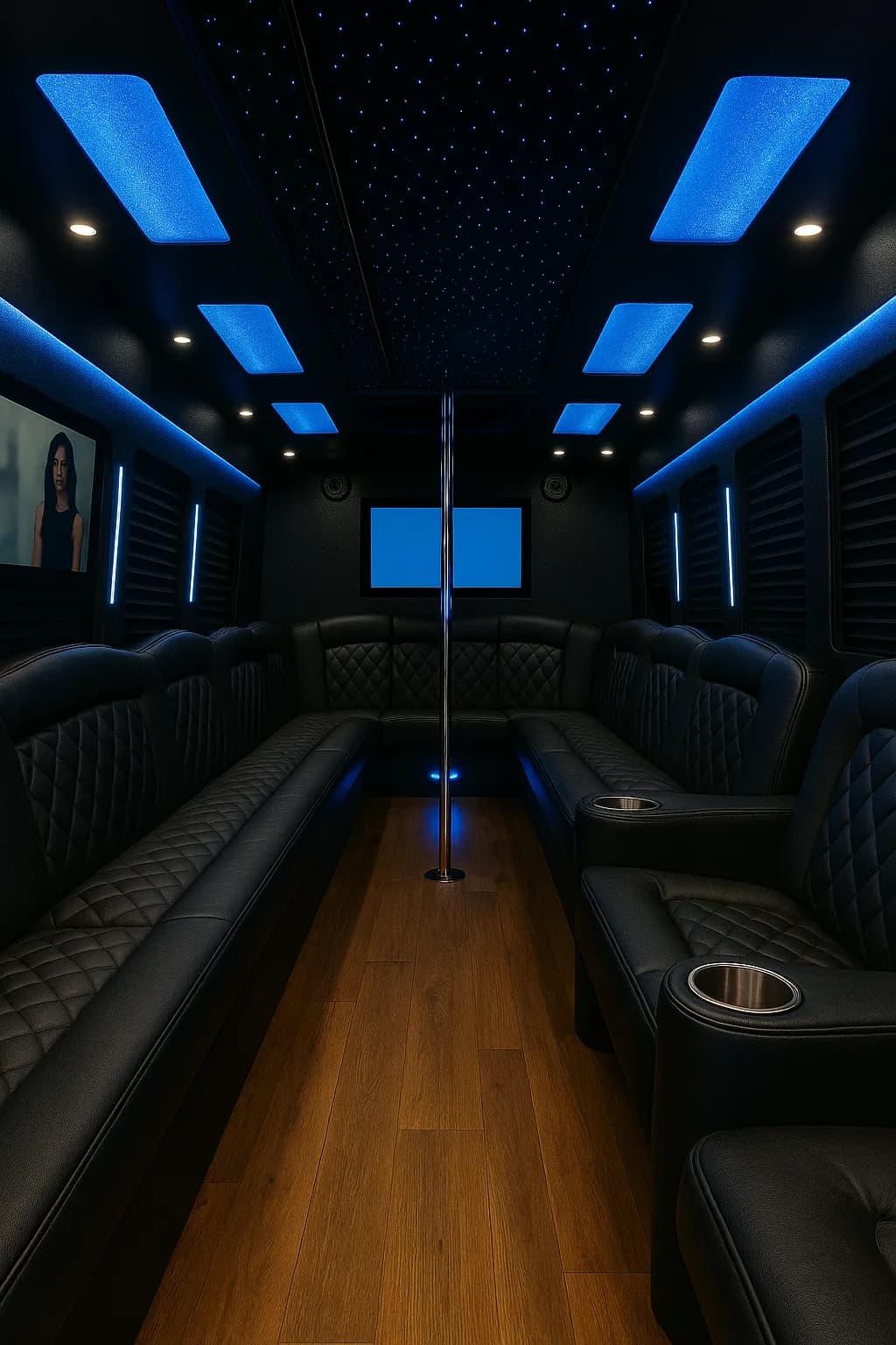 Party Buses interior - Chicago Party Bus Fun