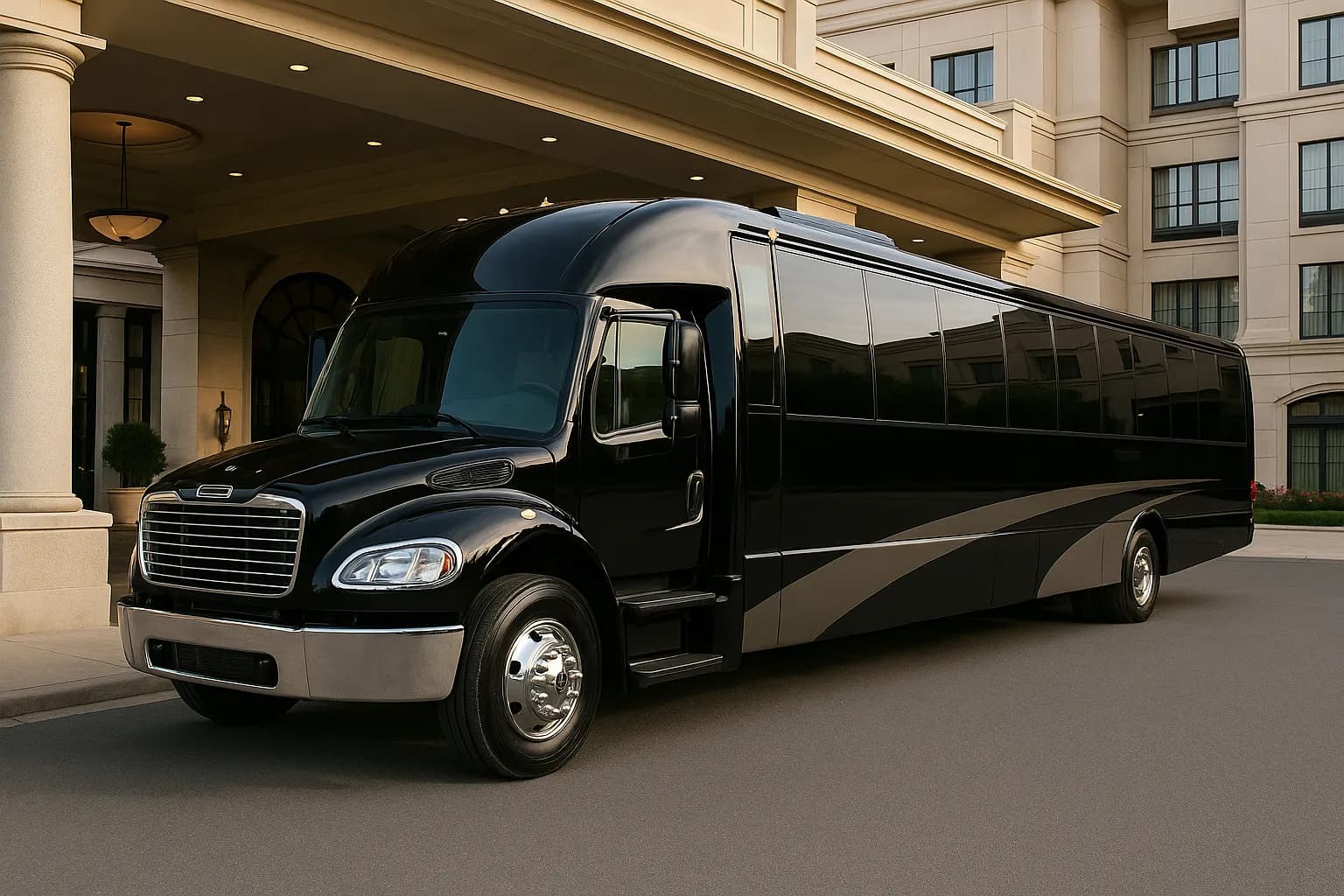 44 Passenger Coach Bus for Chicago o'hare airport