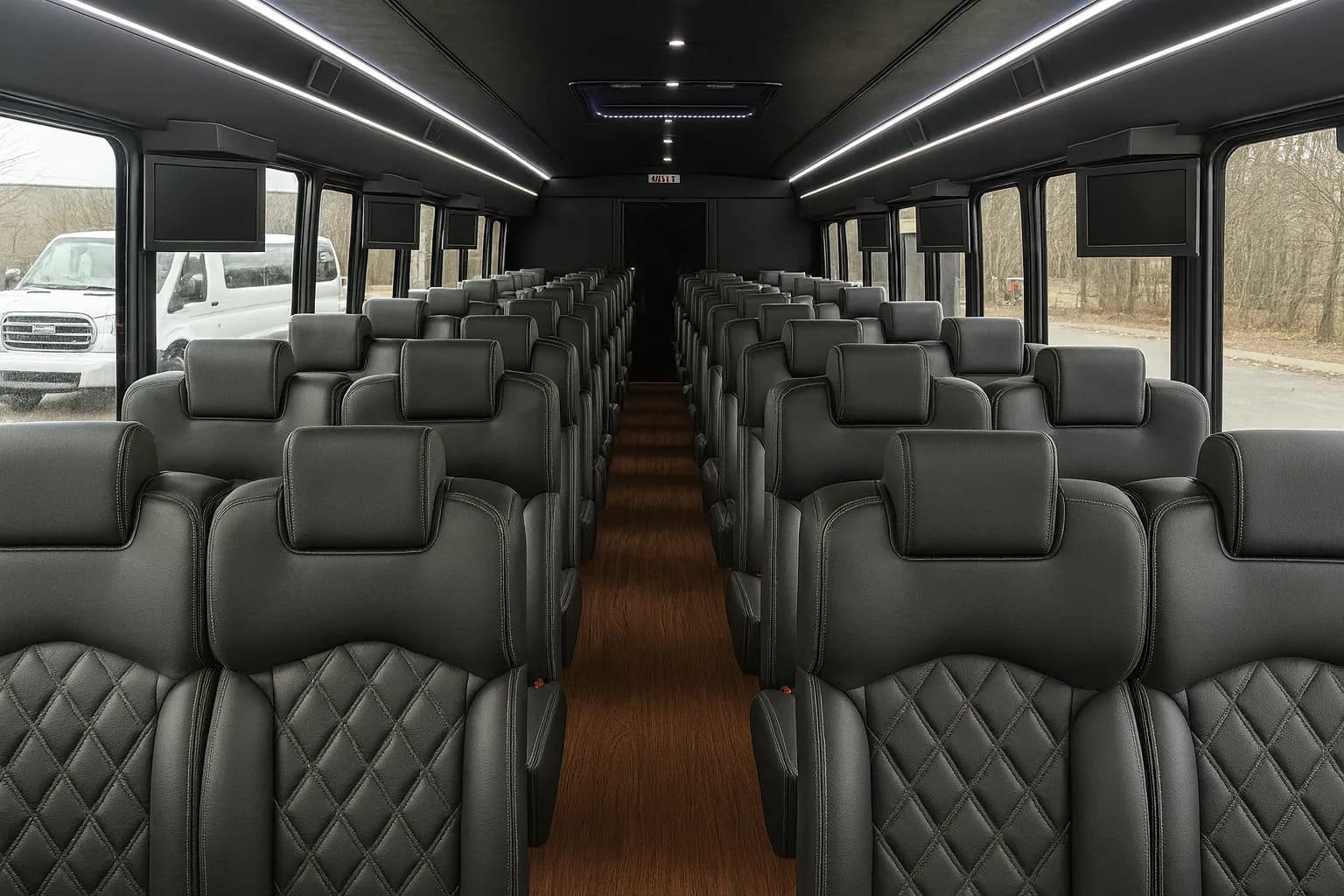 46 Passenger Coach Bus - interior view