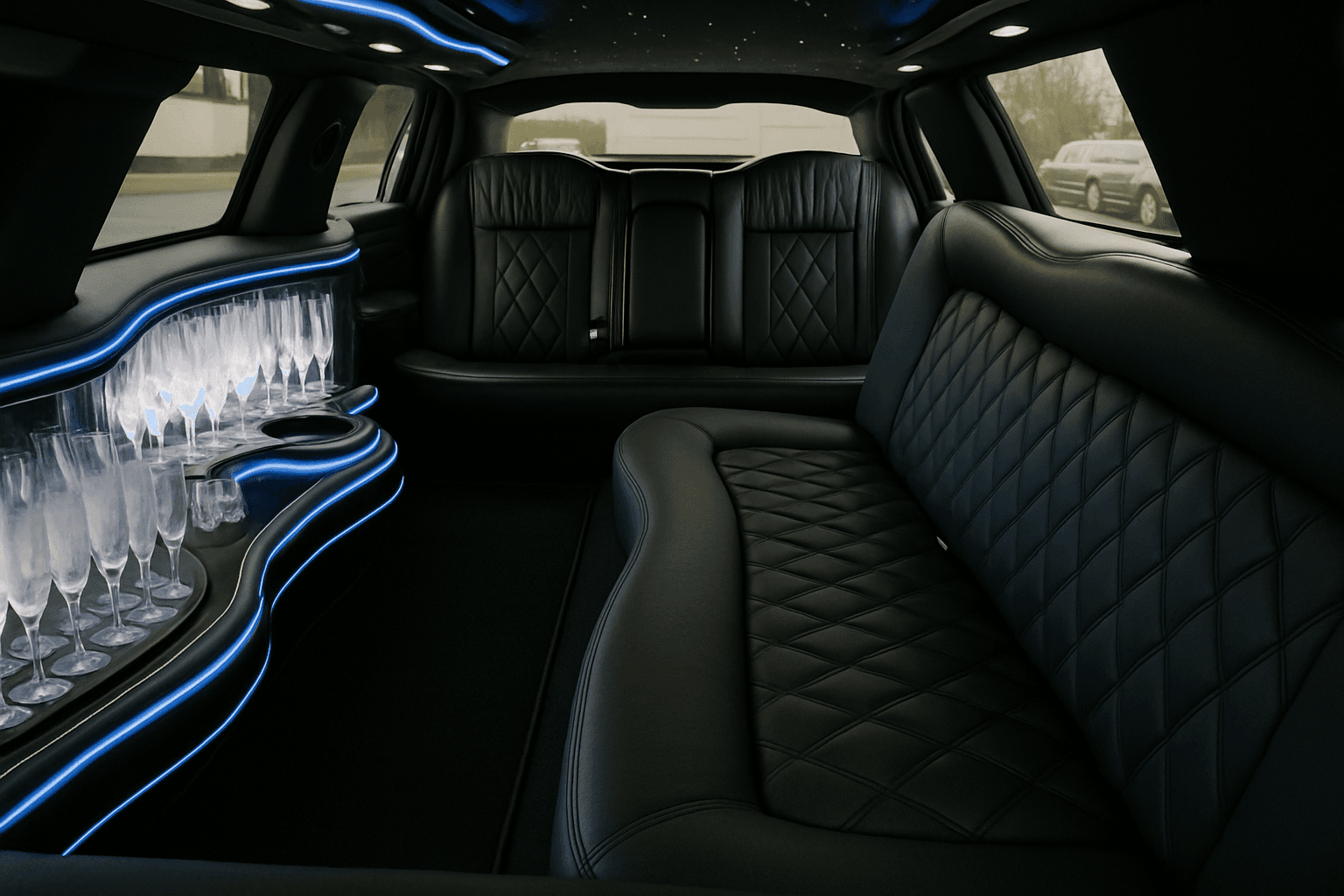 8 Passenger Limo - interior view