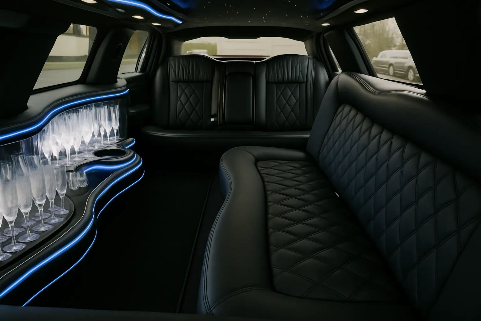 8 Passenger Limo - interior view