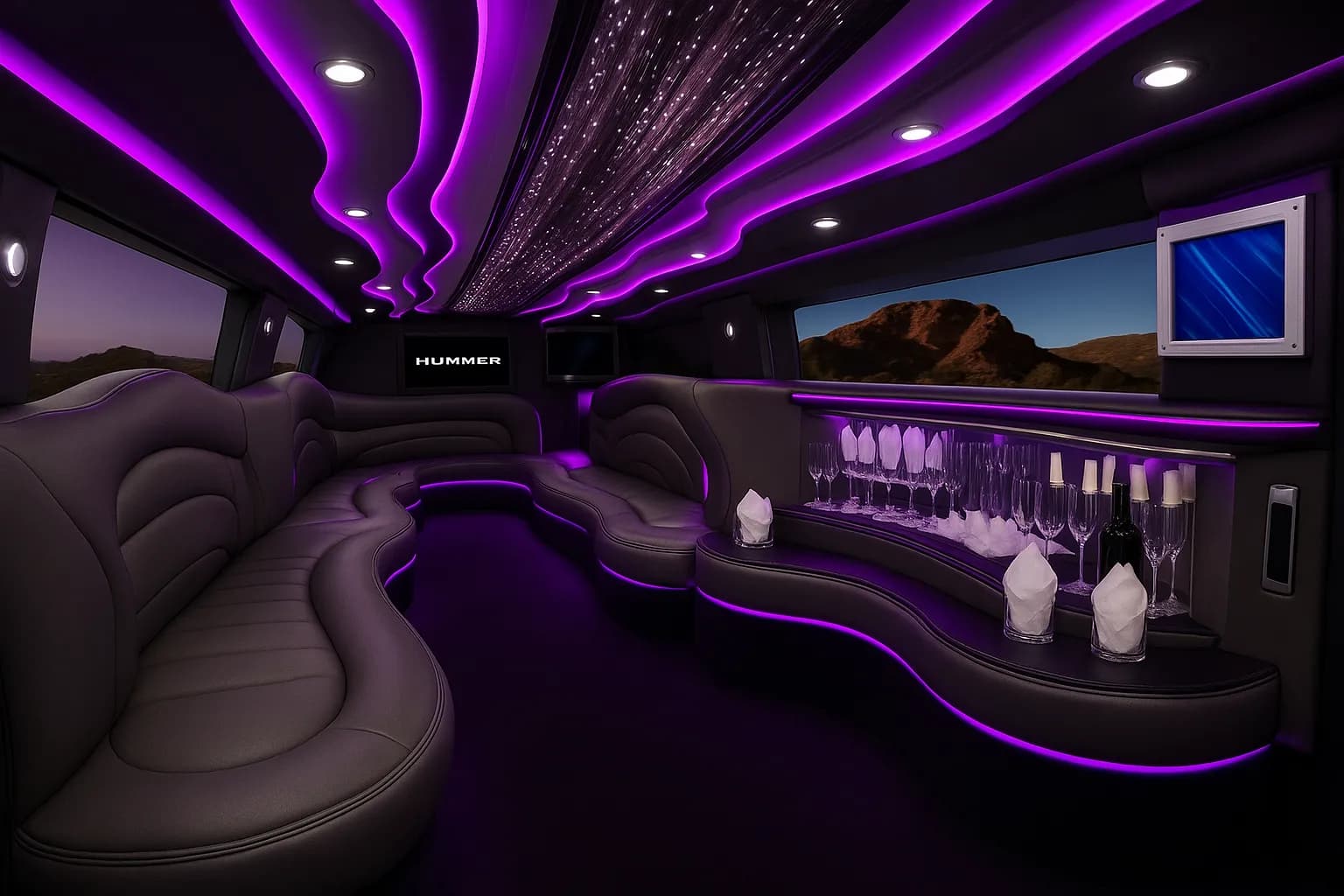 18 Passenger Excursion Limo - interior view