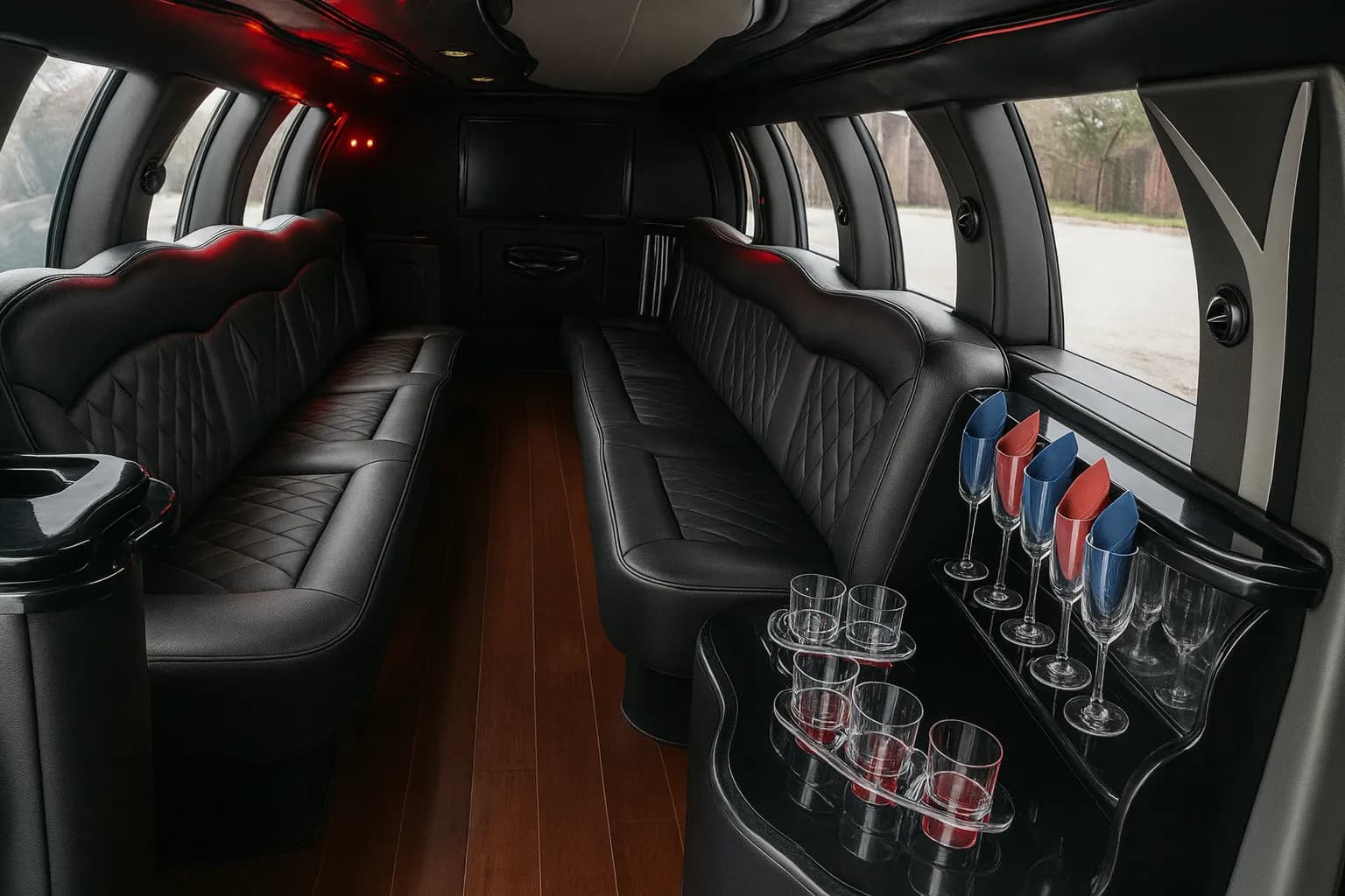 20 Passenger Hummer Limo - interior view
