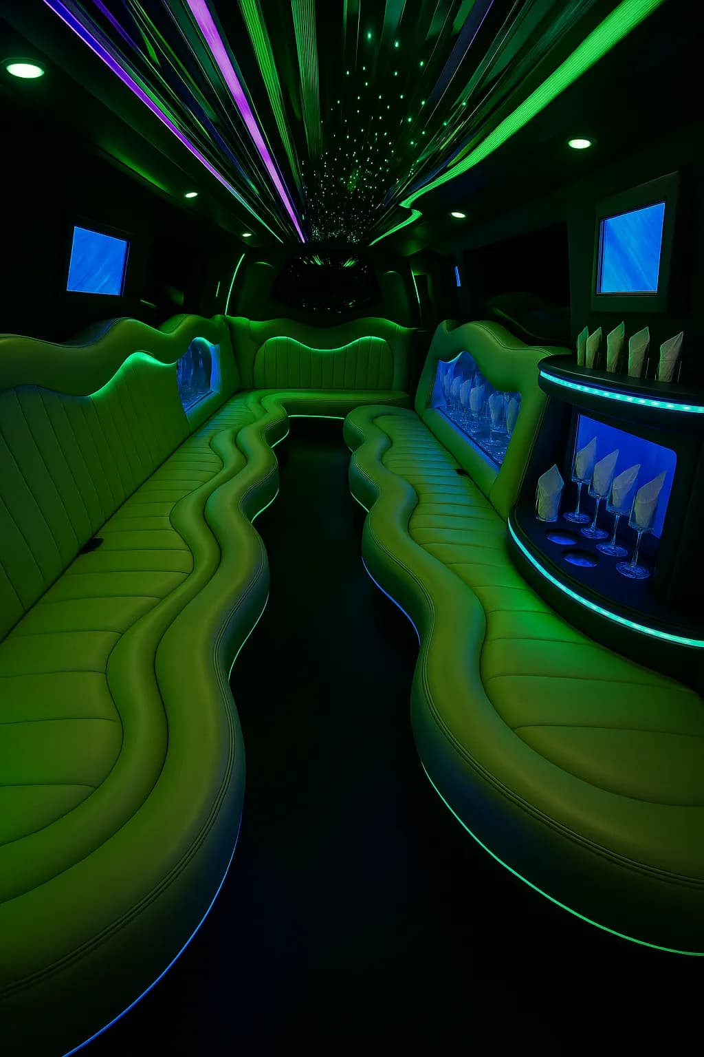 22 Passenger Hummer Limo - interior view