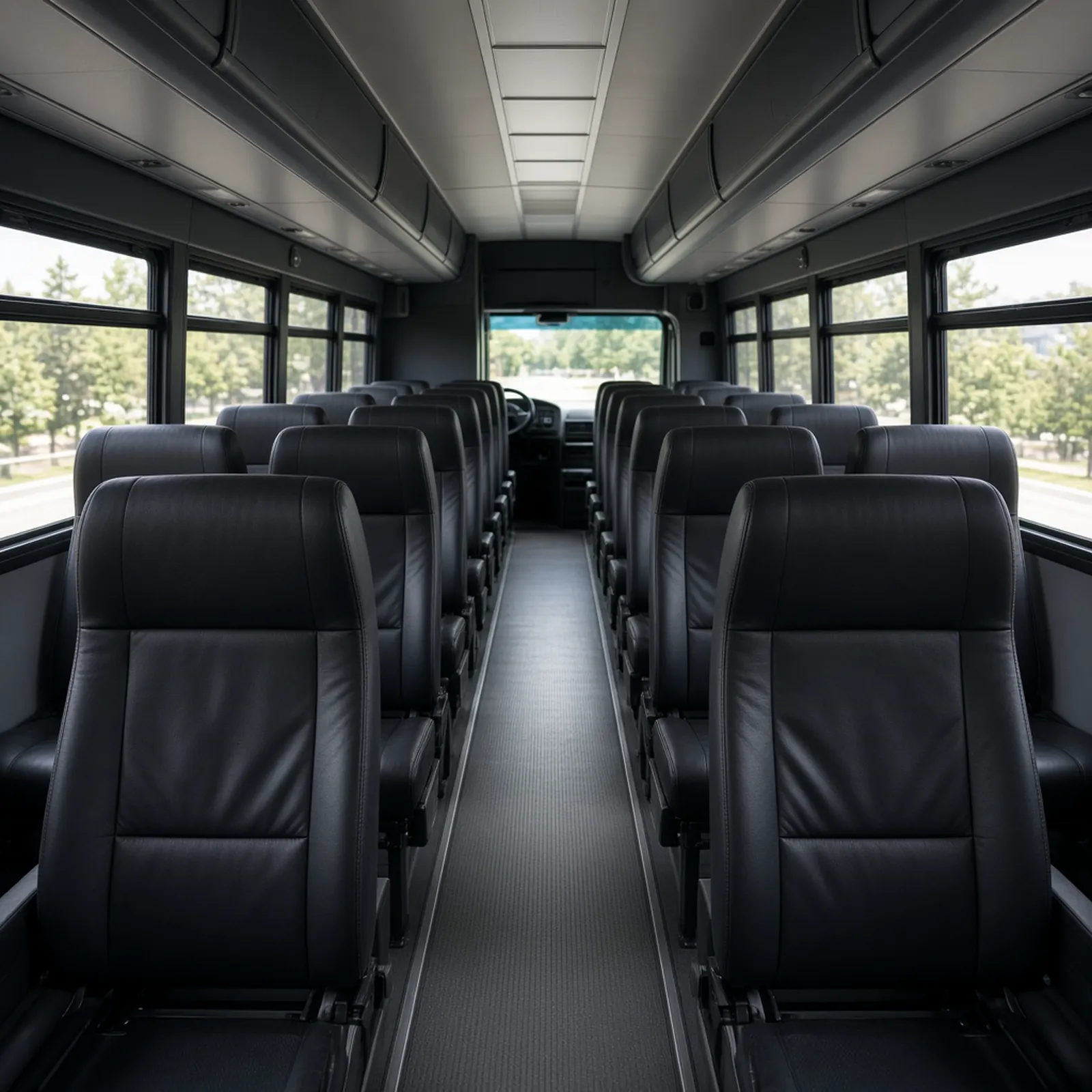 26 Passenger Shuttle Bus - interior view