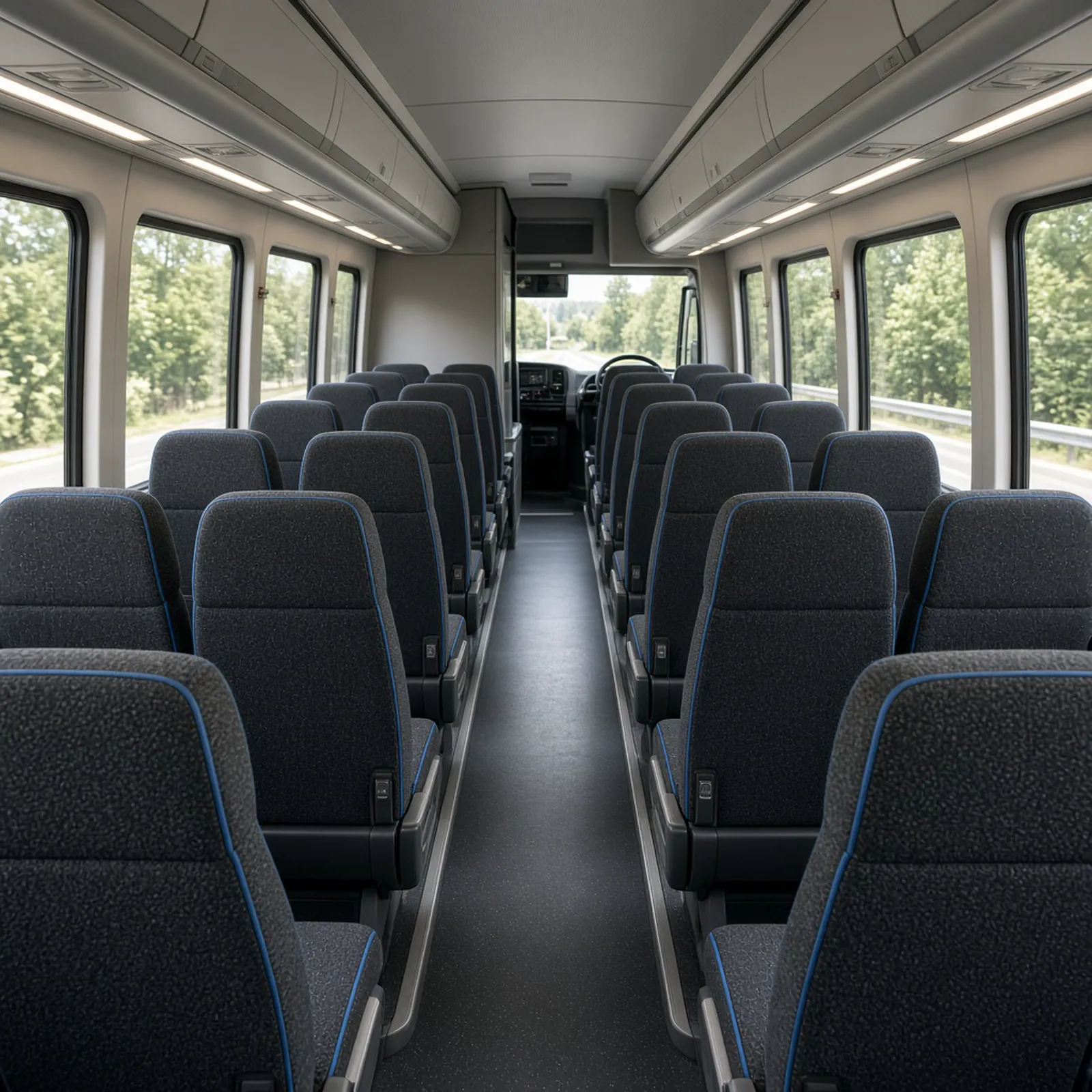 28 Passenger Shuttle Bus - interior view