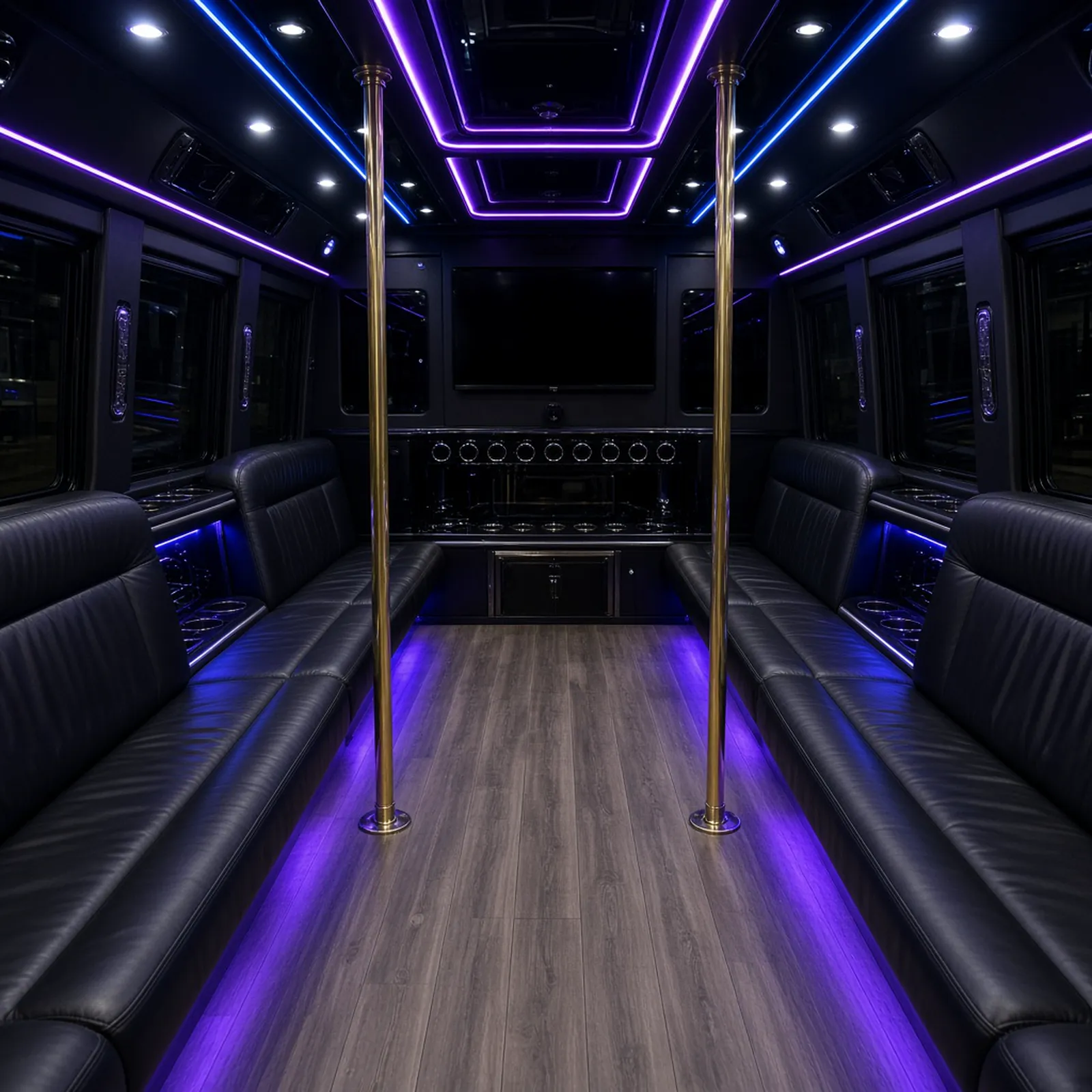 40 Passenger Party Bus - interior view