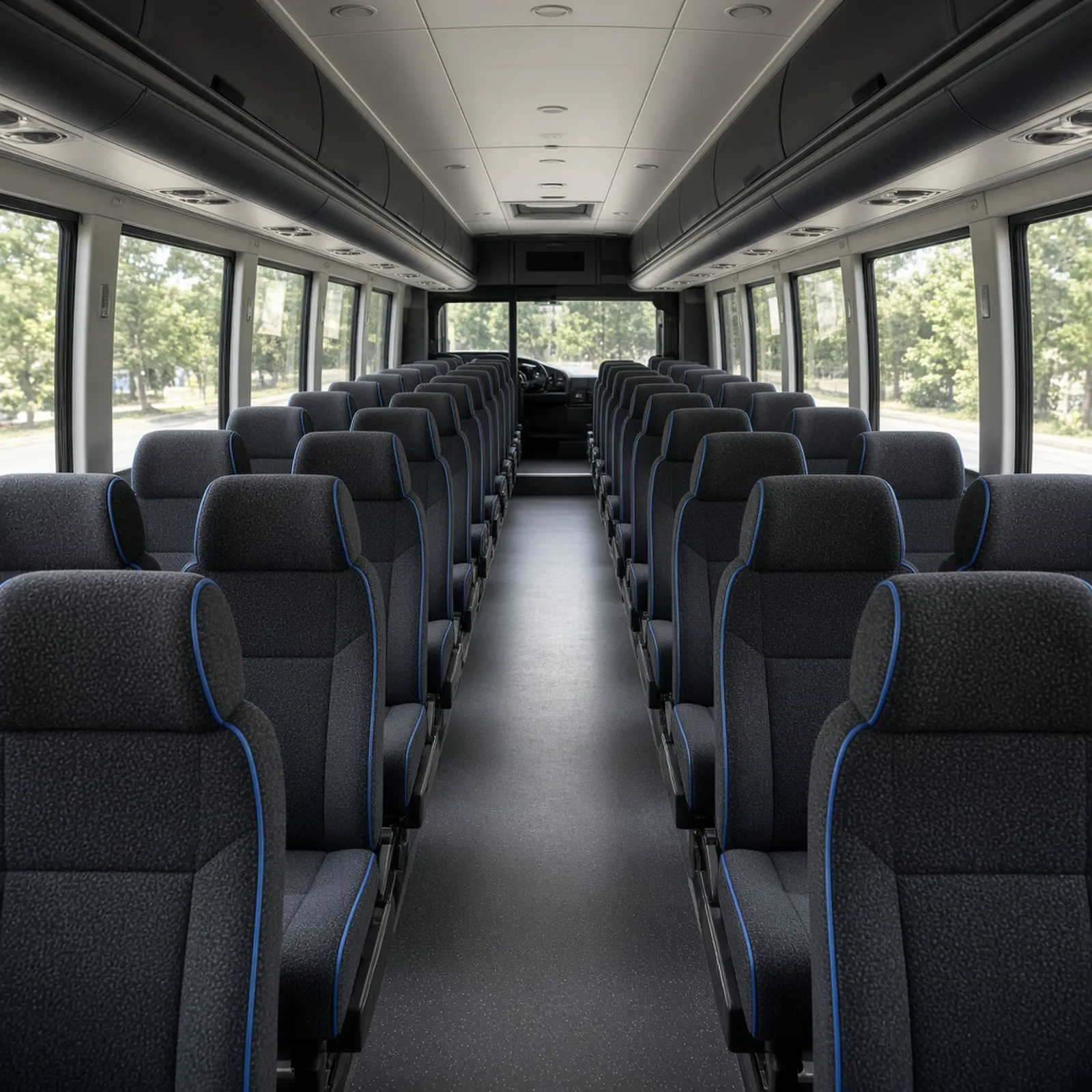 44 Passenger Shuttle Bus - interior view